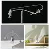 Kinetic Fishing Sculpture -The Fisherman Balancing Sculpture,Metal Fishing Kinetic Art Balance Figurine,for Home Office Art Deco (E) view 3