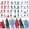 150PCS Army Men Toys Military Set, Plastic Army Men Soldier Action Figures, Multiple Poses Soldiers Playset Gifts for Adults Kids Boys Girls view 1