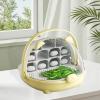 Silkworm Growth Box Feeding Box Portable Observation Cabin Small Animal Breeding Container Silkworm Hatching Container- Yellow view 3