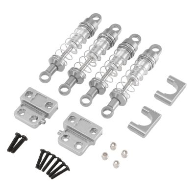 1/12 RC Car Shock Absorber Kit Aluminum Alloy Direct Replacement Parts for MN82 MN82S MN82PRO Models 2.36inch- Silver