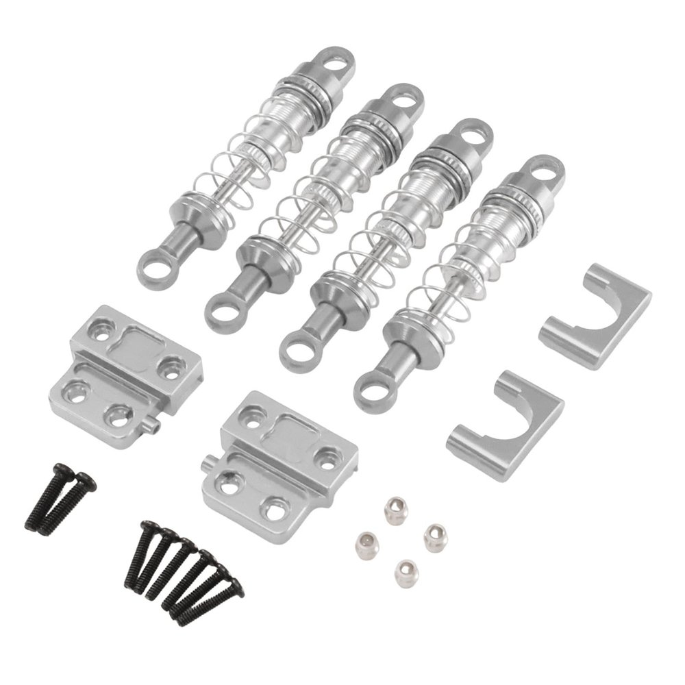 1/12 RC Car Shock Absorber Kit Aluminum Alloy Direct Replacement Parts for MN82 MN82S MN82PRO Models 2.36inch- Silver