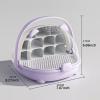 Silkworm Breeding Box Silkworm Transport Container Portable Observation Cabin Small Animal Breeding Container Easy to Observe 7.87x8.27x6.69inch- Violet view 2