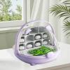Silkworm Breeding Box Silkworm Transport Container Portable Observation Cabin Small Animal Breeding Container Easy to Observe 7.87x8.27x6.69inch- Violet view 3