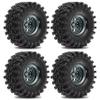 4Pcs 2.2" 136 * 58mm Beadlock Wheel Rim Rubber Tire Set for 1/10 RC Crawler TRX-4 Axial SCX10 90046 D90 Voodoo(4Pcs Titanium) view 1