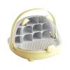 Silkworm Breeding Box Silkworm Transport Container Portable Observation Cabin Small Animal Breeding Container Easy to Observe 7.87x8.27x6.69inch- Yellow view 1