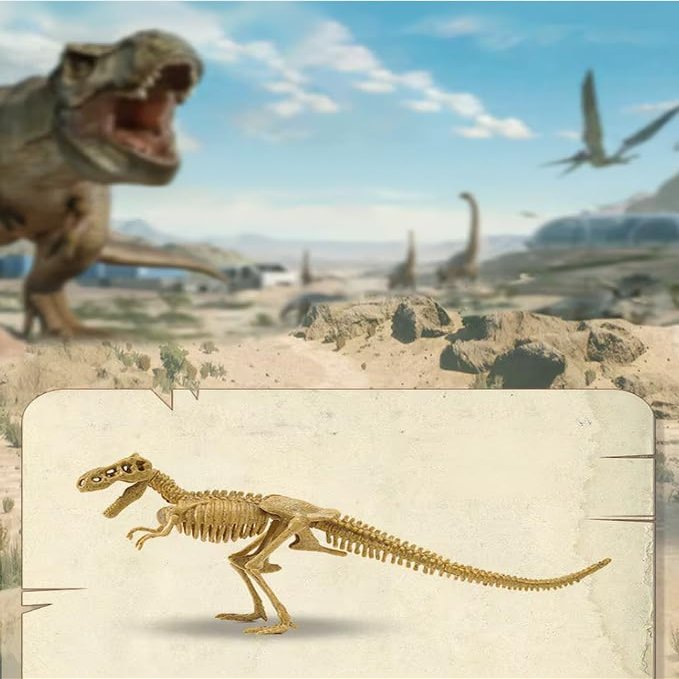 Dinosaur Structure Model Skeleton with Detachable and Assemblable Design (Triceratops)