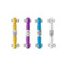 2pcs CNC Machined Aluminum Alloy Steering Rod RC Coupling Servo Rod Replacement Accessory for HSP 94111/94188 RC Car(Style C Blue 2pcs) view 1