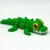 Bpetga Playful 3D Printed Crocodile Figurine with Articulated Joints - Adorable and Funny Desk Ornament Figurine Gift (1PCS) view 1