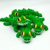 Bpetga Playful 3D Printed Crocodile Figurine with Articulated Joints - Adorable and Funny Desk Ornament Figurine Gift (1PCS) view 3