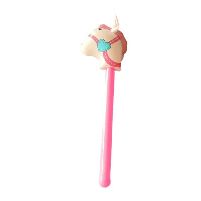 Inflatable Horse Head Stick Toy PVC Horse Riding Stick Balloon for Horse Themed Party Boys Girls 3 Years and Up 37.4 Inch-