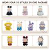 10 Pack Compatible for Labubu Clothes,17cm Doll Clothes Cute Outfits Stylish Accessories Designer Hat Dress Shirt Set Compatible for Labubu Birthday Party Decoration Gift (Adorable, 17cm) view 2