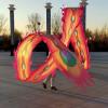 BPGSLYX Dragon Poi Exercise Ribbon with Head for Adults, Seniors - Portable Dance Streamer for Fitness and Movement Workouts (8m,Pink) view 2