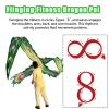 BPGSLYX Dragon Poi Exercise Ribbon with Head for Adults, Seniors - Portable Dance Streamer for Fitness and Movement Workouts (8m,Pink) view 3