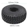 2pcs RC Remote Car 1.9in Rubber Tyres Wheel Tires D90 1/10 RC Crawler Dotted Tread Pattern Better Grip Enhanced Stability view 2