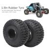 2pcs RC Remote Car 1.9in Rubber Tyres Wheel Tires D90 1/10 RC Crawler Dotted Tread Pattern Better Grip Enhanced Stability view 3