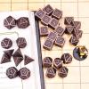 Amiven Extended Metal Dice RPG Set - 31 Piece DND Polyhedral Dice for Dungeons and Dragons 5e Tabletop Role Playing Adventure Games (Copper) view 4