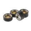 4Pcs 1/64 Diecast Model Car Wheel & Tire Accessories Replacement Spare Parts Alloy Rubber Wheels- Style G view 2