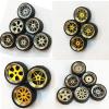 4Pcs 1/64 Diecast Model Car Wheel & Tire Accessories Replacement Spare Parts Alloy Rubber Wheels- Style G view 3