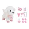 Electric Pet Toy Walking Puppy Interactive Sound Motion Activated Dog Toy with Leash and 8 Accessories for Kids 3 Years and Up- Bichon Frise view 1