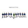 11Pcs Miniature Soccer Player Toy Figures 2 Inch Height Soccer Guy Diorama Character Figures for Miniature Scene Display- Blue Player view 2