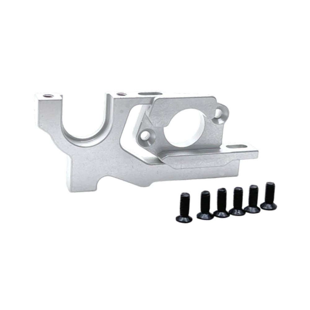 Adjustable Motor Mount Set for 1/10 104001 104072 RC Car Upgrade Accessories Metal Construction Easy Installation- Silver