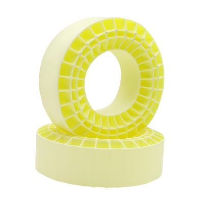 2Pcs Tire Inserts for 1/10 RC Crawler Trucks, Silicone Rubber Wheel Inserts for 146-149mm Tires, Crawler Truck Accessories for Outdoor Road- Yellow