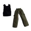 1/12 Scale Figure Top and Pant Miniature Doll Costume Casual Loose Figure Clothes Dress Up for 6 Inch Action Figures Accessories- with Vest view 2