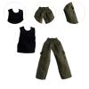 1/12 Scale Figure Top and Pant Miniature Doll Costume Casual Loose Figure Clothes Dress Up for 6 Inch Action Figures Accessories- with Vest view 4