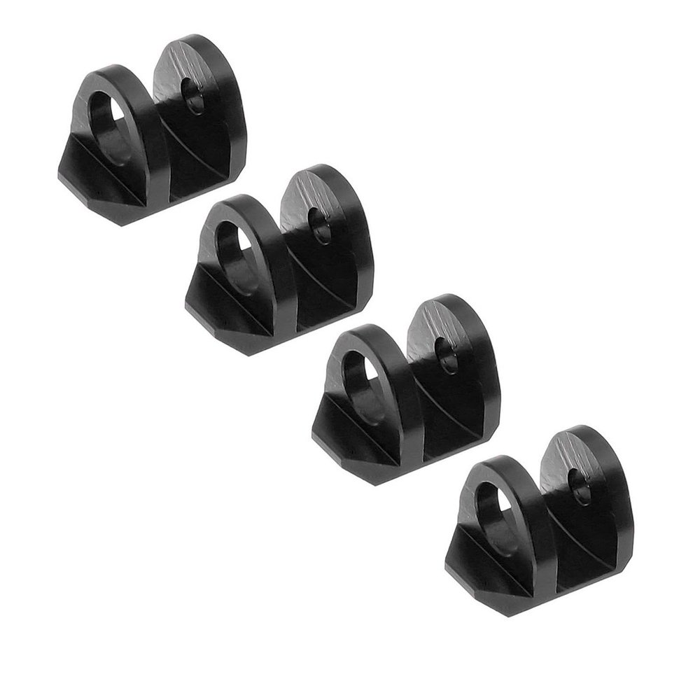 4 Pieces Shock Cap Protector Aluminum Alloy Replacement Metal Compatible with 1/16 380 RC Vehicles- Black