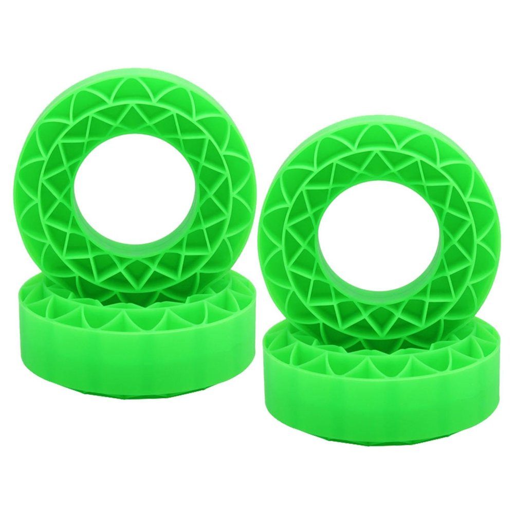 4 Silicone Foam Inserts for 1/10 Scale RC Truck 1.9inch Tires Crawler Car Tire Inserts- Green