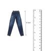 1/12 Scale Women Figure Jeans Handmade Cloth Outfits for 6 inch Action Figures Body Doll Cosplay Fashion DIY Accessory Doll Pants- Blue Hole view 3