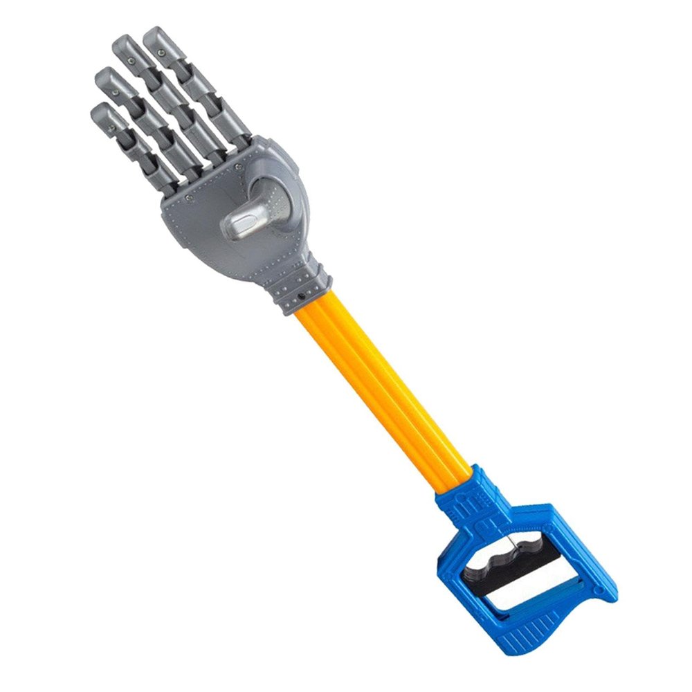 Interactive Claw Picker for Kids Robotic Hand Grabbing Tool Play Mechanical Grabber Toy for Fine Motor Skills Development- L Blue