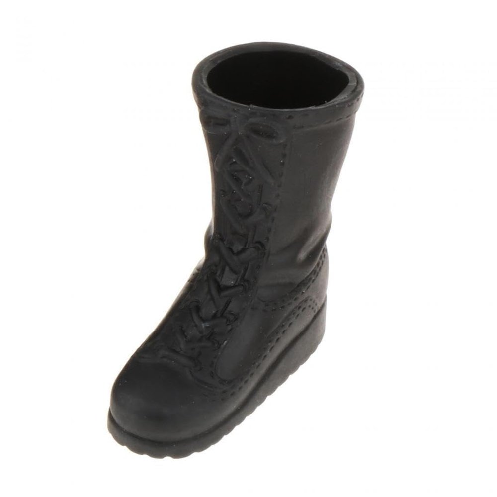 1/6 Scale Boot Model for 12 Inch Female Action Figures Realistic Miniature Footwear Accessory- Black