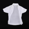 1/12 Scale Men Figure Short Sleeve Shirt Costume Miniature Handmade Doll Clothes for 6 Inch Figures Dress Up Accessory- White view 2