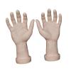 2Pcs Male Hand Model Toy Left and Right Realistic Halloween Decoration Fake Hands for Cosplay Party Props 3.94x10.24 Inch- Skin view 1