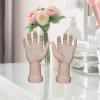 2Pcs Male Hand Model Toy Left and Right Realistic Halloween Decoration Fake Hands for Cosplay Party Props 3.94x10.24 Inch- Skin view 2