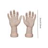 2Pcs Male Hand Model Toy Left and Right Realistic Halloween Decoration Fake Hands for Cosplay Party Props 3.94x10.24 Inch- Skin view 3