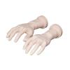 2Pcs Male Hand Model Toy Left and Right Realistic Halloween Decoration Fake Hands for Cosplay Party Props 3.94x10.24 Inch- Skin view 4