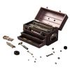 1/6 Scale Tool Case for 12 Inch Action Figures, Miniature Doll Accessory Tool Box with Realistic Details for Male Doll Models- Deep Brown view 1