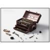 1/6 Scale Tool Case for 12 Inch Action Figures, Miniature Doll Accessory Tool Box with Realistic Details for Male Doll Models- Deep Brown view 2