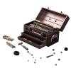 1/6 Scale Tool Case for 12 Inch Action Figures, Miniature Doll Accessory Tool Box with Realistic Details for Male Doll Models- Deep Brown view 3