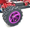 4 Pack RC Car Wheels and Rubber Tires with Wheel Hubs for 1/12 1/14 1/16 1/18 Scale Models- Red view 3