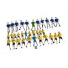 11Pcs Miniature Soccer Player Toy Figures 2 Inch Height Soccer Guy Diorama Character Figures for Miniature Scene Display- Yellow Player view 1