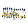 11Pcs Miniature Soccer Player Toy Figures 2 Inch Height Soccer Guy Diorama Character Figures for Miniature Scene Display- Yellow Player view 2