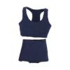 1/12 Scale Sports Vest Shorts Set Miniature Tank Top and Shorts Outfit for Female Action Figure Doll Model Clothes- Navy view 2