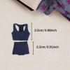 1/12 Scale Sports Vest Shorts Set Miniature Tank Top and Shorts Outfit for Female Action Figure Doll Model Clothes- Navy view 3