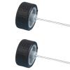2X 1/64 Scale Modified Tire Replacement Wheels with Axles for RC Cars Model Vehicles Collectors- Silver view 3