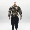 1/6 Scale Action Figure Clothing Set Sweatshirt and Pants for 12 Inch Male Dolls- Black view 2