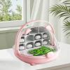 Silkworm Growth Box Feeding Box Portable Observation Cabin Small Animal Breeding Container Silkworm Hatching Container 7.87x8.27x6.69inch- Pink view 4