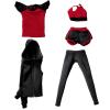 1/6 Scale Female Figure Clothes Fashion Sweatsuits Sweatpants Casual Tracksuits Outfit for 12'' Female Soldier Figures Body Accessory- Red view 3